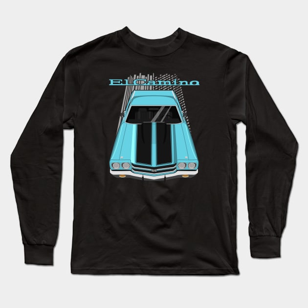 Chevrolet El Camino SS 1970 - turquoise Long Sleeve T-Shirt by V8social